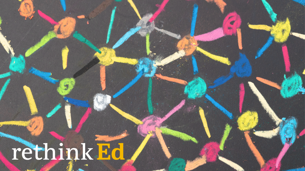 Colorful drawing on chalk board
