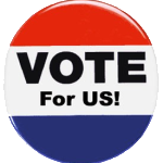 Vote For Us! sticker