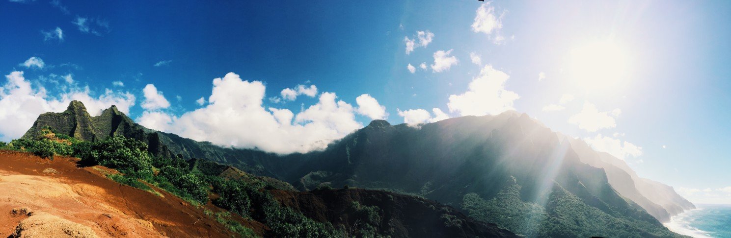 View of a mountain and clear sky