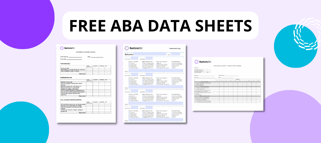 Free ABA Data Sheets cover examples