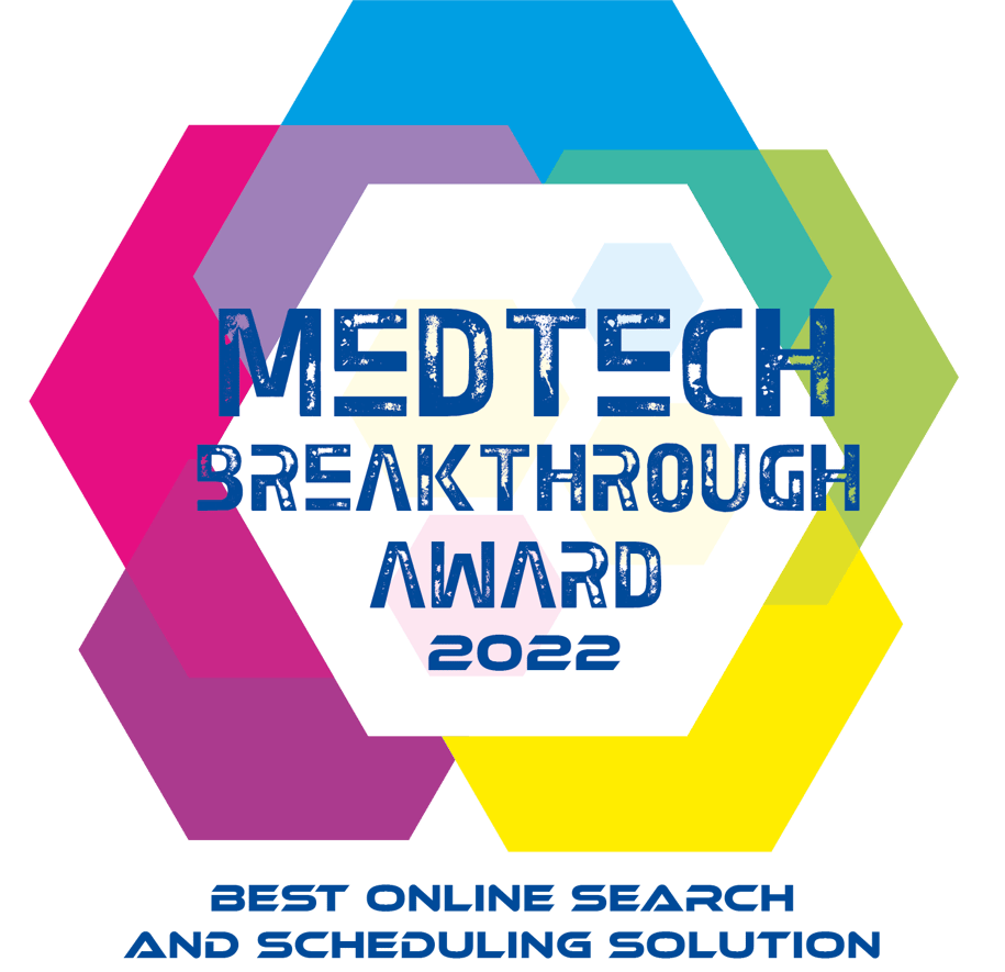 emblem of MedTech Breakthrough Award 2022 Best Online Search and Scheduling Solution