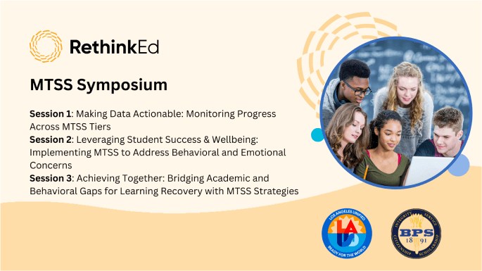 Banner for RethinkEd webinar 2024 MTSS Symposium