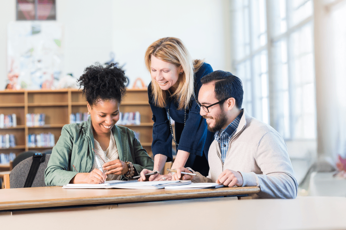 Teachers reviewing student data to build MTSS action plans